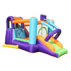 AirMyFun Φουσκωτό Τραμπολίνο με δύο τσουλήθρες αναρρίχηση και μπαλοπίσινα