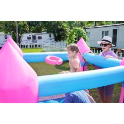 AirMyFun Φουσκωτό Τραμπολίνο Κάστρο με τσουλήθρα και μπαλοπισίνα