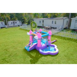 AirMyFun Φουσκωτό Τραμπολίνο Κάστρο με τσουλήθρα και μπαλοπισίνα