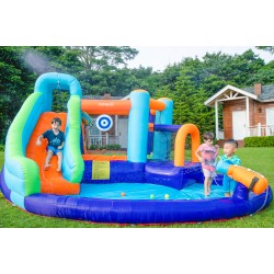 AirMyFun Φουσκωτό Τραμπολίνο με νεροτσουλήθρα αναρρ΄΄ιχηση πισίνα και νεροπίστολο