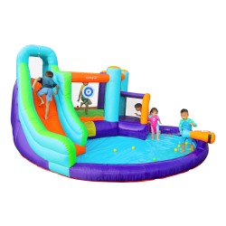 AirMyFun Φουσκωτό Τραμπολίνο με νεροτσουλήθρα αναρρ΄΄ιχηση πισίνα και νεροπίστολο