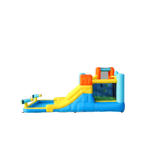 SunSports Φουσκωτό Τραμπολίνο με δύο νεροτσουλήθρες μπασκέτα αναρρίχηση και νεροπίστολα