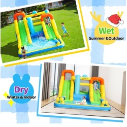 SunSports Φουσκωτό Τραμπολίνο με δύο νεροτσουλήθρες μπασκέτα αναρρίχηση και νεροπίστολα