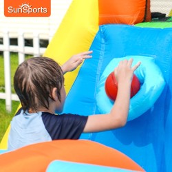 SunSports Φουσκωτό Τραμπολίνο με νεροτσουλήθρα αναρρίχηση τούνελ τέρμα μπασκέτα και μπαλοπισίνα