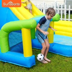 SunSports Φουσκωτό Τραμπολίνο με νεροτσουλήθρα αναρρίχηση τούνελ τέρμα μπασκέτα και μπαλοπισίνα