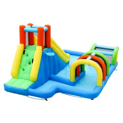 SunSports Φουσκωτό Τραμπολίνο με νεροτσουλήθρα αναρρίχηση τούνελ τέρμα μπασκέτα και μπαλοπισίνα