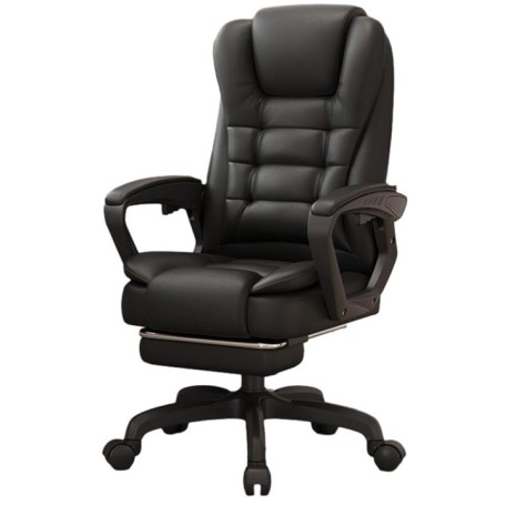 Καρέκλα Γραφείου Διευθυντική με μπράτσα και ανάκληση Δερματίνης Μαύρο 115-125x64x70cm Καρέκλα Γραφείου Διευθυντική με μπράτσα και ανάκληση Δερματίνης Μαύρο 115-125x64x70cm