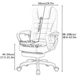 Καρέκλα Γραφείου Διευθυντική με μπράτσα και ανάκληση Δερματίνης ροζ 115-125x64x70cm