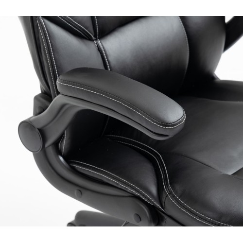 Καρέκλα Γραφείου Διευθυντική Δερματίνης με ρυθμιζόμενο προσκέφαλο και κινούμενα μπράτσα 118-126x71x68cm μαύρη Καρέκλα Γραφείου Διευθυντική Δερματίνης με ρυθμιζόμενο προσκέφαλο και κινούμενα μπράτσα 118-126x71x68cm μαύρη