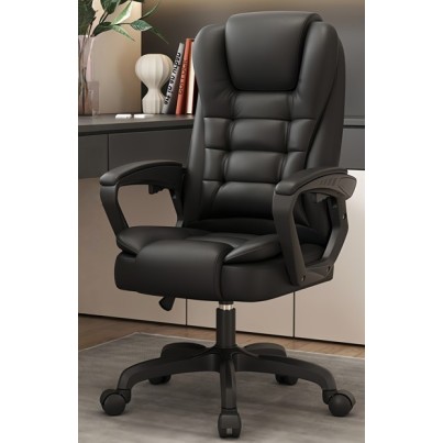 Καρέκλα Γραφείου Διευθυντική με ανάκληση και βάση χρωμίου Δερματίνης Μαύρο 111-120x60x58cm Καρέκλα Γραφείου Διευθυντική με ανάκληση και βάση χρωμίου Δερματίνης Μαύρο 111-120x60x58cm