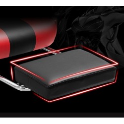 Καρέκλα Γραφείου Δερματίνης Gaming με υποπόδιο ροζ λευκό 112-122x60x48cm