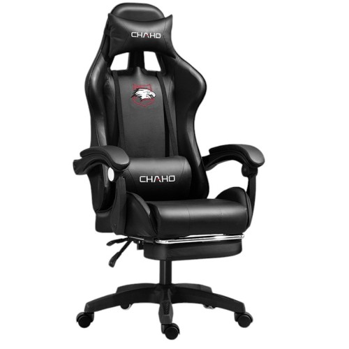 Καρέκλα Γραφείου Δερματίνης Gaming με υποπόδιο μαύρη 112-122x60x48cm