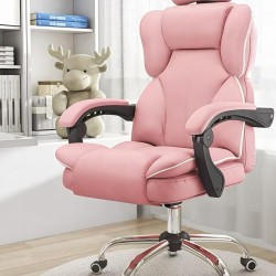 Καρέκλα Γραφείου Διευθυντική με μπράτσα και ανάκληση Δερματίνης Ροζ 113-121x69x64cm Καρέκλα Γραφείου Διευθυντική με μπράτσα και ανάκληση Δερματίνης Ροζ 113-121x69x64cm