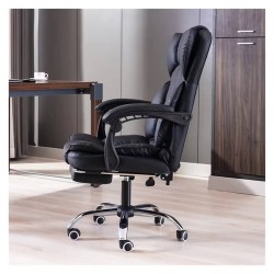 Καρέκλα Γραφείου Διευθυντική δερματίνης 97-107x45x45cm μαύρη