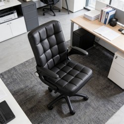 Καρέκλα Γραφείου Διευθυντική δερματίνης 97-107x45x45cm σε μαύρο χρώμα Καρέκλα Γραφείου Διευθυντική δερματίνης 97-107x45x45cm σε μαύρο χρώμα