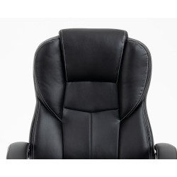Καρέκλα Γραφείου Διευθυντική με μπράτσα και ανάκληση Δερματίνης Μαύρο 113-121x69x64cm