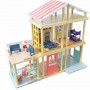Ξύλινο Παιδικό Κουκλόσπιτο Διώροφο με σκάλα 60x25x52,8cm