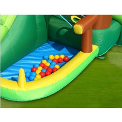 Happy Hop Φουσκωτό Τραμπολίνο  με Διπλή Τσουλήθρα The Forest Bouncer 