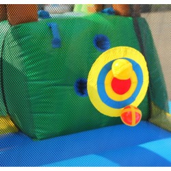 Happy Hop Φουσκωτό Τραμπολίνο  με Διπλή Τσουλήθρα The Forest Bouncer 