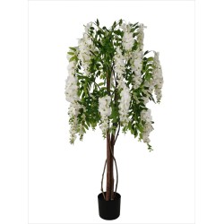 Τεχνητό Φυτό Εξωτερικού Χώρου με λευκά λουλούδια με ύψος 120cm