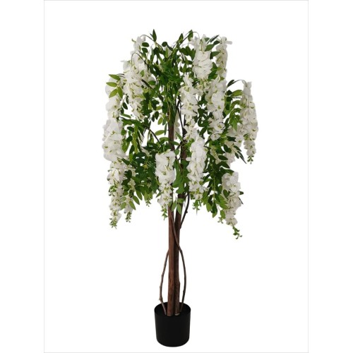Τεχνητό Φυτό Εξωτερικού Χώρου με λευκά λουλούδια με ύψος 120cm