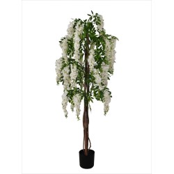 Τεχνητό Φυτό Εξωτερικού Χώρου με λευκά λουλούδια με ύψος 150cm