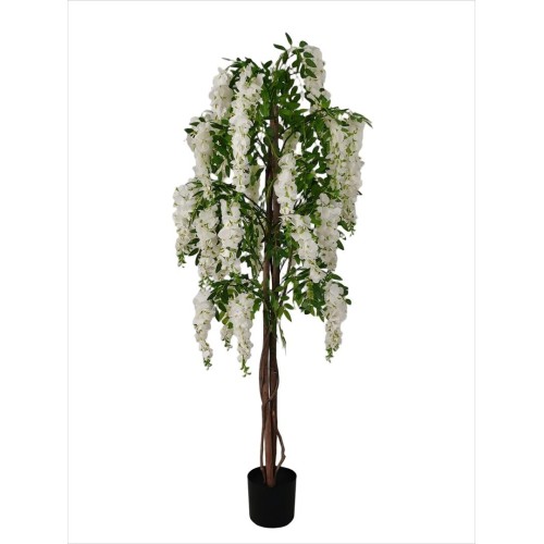 Τεχνητό Φυτό Εξωτερικού Χώρου με λευκά λουλούδια με ύψος 150cm