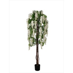 Τεχνητό Φυτό Εξωτερικού Χώρου με λευκά λουλούδια με ύψος 180cm