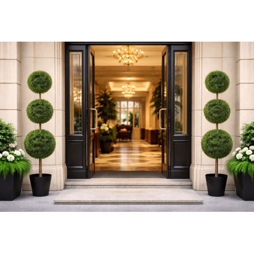 Τεχνητό Φυτό Εξωτερικού Χώρου Tropical Balls με 3 μπάλες διαστάσεων 23cm 26cm και 31cm και ύψος 120cm