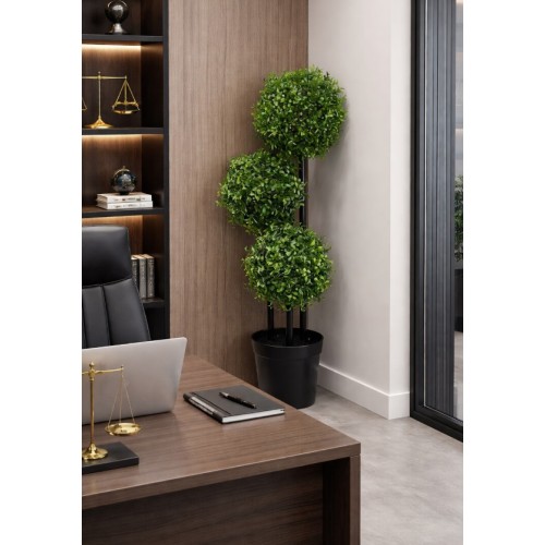 Τεχνητό Φυτό Εξωτερικού Χώρου Tropical Balls με 3 μπάλες διαστάσεων 22cm 27cm και 30cm και ύψος 90cm