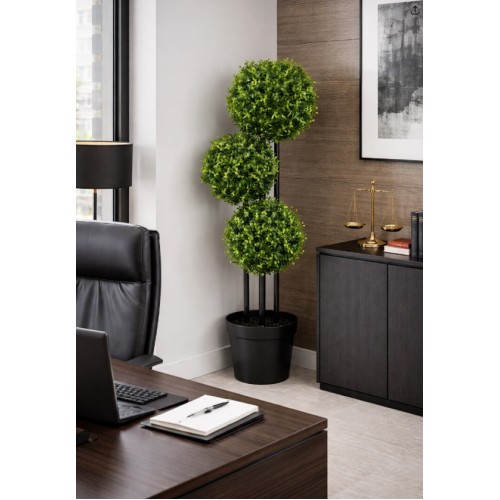 Τεχνητό Φυτό Εξωτερικού Χώρου Tropical Balls με 3 μπάλες διαστάσεων 22cm 27cm και 30cm και ύψος 90cm