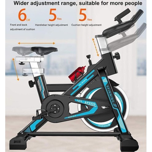 Ποδήλατο Γυμναστικής Delux με οθόνη LCD και μετρητή ταχύτητας απόστασης και θερμίδων Y8816