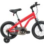 Παιδικό ποδήλατο 16 ίντσες με μεταλλικό σκελετό και βοηθητικές ρόδες σε κόκκινο