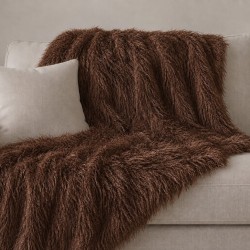 Ριχτάρι για τριθέσιο καναπέ 180x300cm καφέ σκούρο