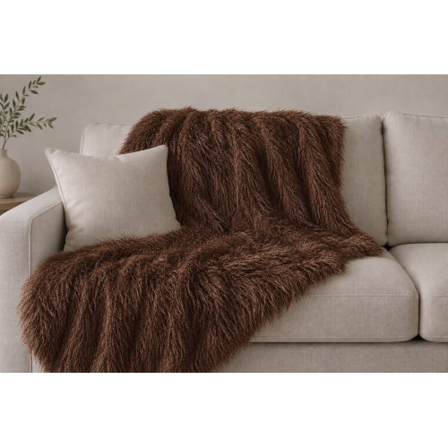 Ριχτάρι για διθέσιο καναπέ 180x250cm σε καφέ σκούρο χρώμα