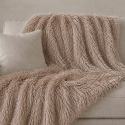 Ριχτάρι για τριθέσιο καναπέ 180x300cm καφέ ανοιχτό