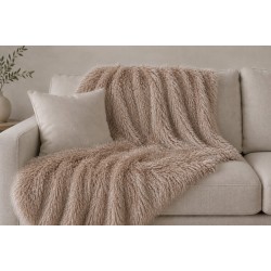 Ριχτάρι για διθέσιο καναπέ 180x250cm σε καφέ ανοιχτό χρώμα
