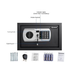Safewell Χρηματοκιβώτιο με ψηφιακό κλείδωμα Μ25xΠ35xΥ25cm Βάρους 8kg