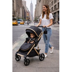 3 σε 1 αναδιπλούμενο πολυκαρότσι μωρού Fun Baby Star με κάθισμα αυτοκινήτου που κουμπώνει στο σκελετό κάθισμα που μετατρέπεται σε καλαθούνα 0+ μαύρο χρυσό 3 σε 1 αναδιπλούμενο πολυκαρότσι μωρού Fun Baby Star με κάθισμα αυτοκινήτου που κουμπώνει στο σκελετό κάθισμα που μετατρέπεται σε καλαθούνα 0+ μαύρο χρυσό