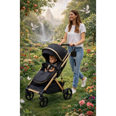 3 σε 1 αναδιπλούμενο πολυκαρότσι μωρού Fun Baby Star με κάθισμα αυτοκινήτου που κουμπώνει στο σκελετό κάθισμα που μετατρέπεται σε καλαθούνα 0+ μαύρο χρυσό 3 σε 1 αναδιπλούμενο πολυκαρότσι μωρού Fun Baby Star με κάθισμα αυτοκινήτου που κουμπώνει στο σκελετό κάθισμα που μετατρέπεται σε καλαθούνα 0+ μαύρο χρυσό