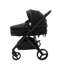 3 σε 1 αναδιπλούμενο πολυκαρότσι μωρού Fun Baby Star με κάθισμα αυτοκινήτου που κουμπώνει στο σκελετό κάθισμα που μετατρέπεται σε καλαθούνα 0+ μαύρο