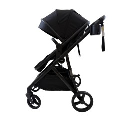 3 σε 1 αναδιπλούμενο πολυκαρότσι μωρού Fun Baby Star με κάθισμα αυτοκινήτου που κουμπώνει στο σκελετό κάθισμα που μετατρέπεται σε καλαθούνα 0+ μαύρο