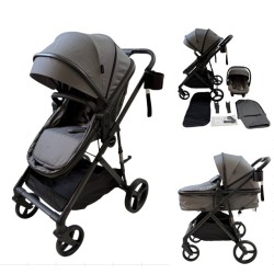 3 σε 1 αναδιπλούμενο πολυκαρότσι μωρού Fun Baby Star με κάθισμα αυτοκινήτου που κουμπώνει στο σκελετό κάθισμα που μετατρέπεται σε καλαθούνα 0 γκρι 3 σε 1 αναδιπλούμενο πολυκαρότσι μωρού Fun Baby Star με κάθισμα αυτοκινήτου που κουμπώνει στο σκελετό κάθισμα που μετατρέπεται σε καλαθούνα 0 γκρι