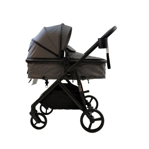 3 σε 1 αναδιπλούμενο πολυκαρότσι μωρού Fun Baby Star με κάθισμα αυτοκινήτου που κουμπώνει στο σκελετό κάθισμα που μετατρέπεται σε καλαθούνα 0 γκρι