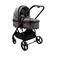 3 σε 1 αναδιπλούμενο πολυκαρότσι μωρού Fun Baby Star με κάθισμα αυτοκινήτου που κουμπώνει στο σκελετό κάθισμα που μετατρέπεται σε καλαθούνα 0 γκρι