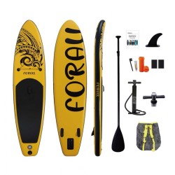 Φουσκωτή Σανίδα Sup Forall Yellow 10.2'' με κουπί αξεσουάρ και σακίδιο μεταφοράς με μήκος 3.20m