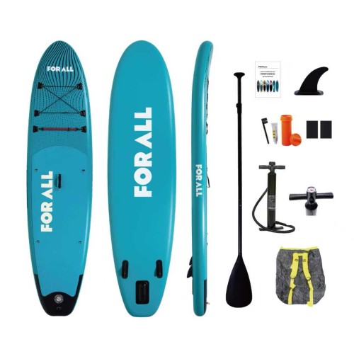 Φουσκωτή Σανίδα Sup Forall Light Blue 10.2'' με κουπί αξεσουάρ και σακίδιο μεταφοράς με μήκος 3.20m