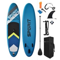 Φουσκωτή Σανίδα Sup Sporit yellow stripe 10'' με κουπί αξεσουάρ και σακίδιο μεταφοράς με μήκος 3.05m