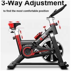 Ποδήλατο Γυμναστικής με οθόνη και μετρητή καρδιακών παλμών σε Μαύρο Κόκκινο βάρος τροχού 6kg BIG-SPB05 Ποδήλατο Γυμναστικής με οθόνη και μετρητή καρδιακών παλμών σε Μαύρο Κόκκινο βάρος τροχού 6kg BIG-SPB05