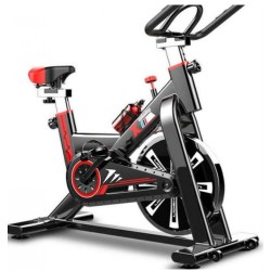 Ποδήλατο Γυμναστικής με οθόνη και μετρητή καρδιακών παλμών σε Μαύρο Κόκκινο βάρος τροχού 6kg BIG-SPB05
